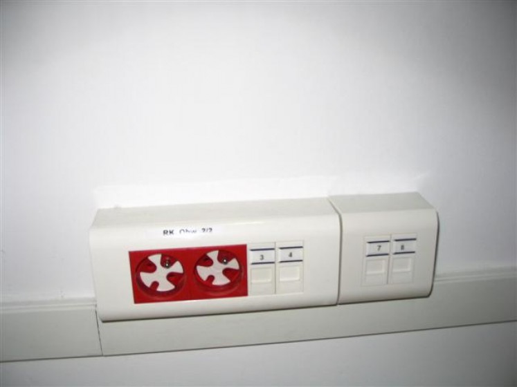 Gniazda zasilania dedykowanego i RJ45 – KDWT S.A., filia Olsztyn