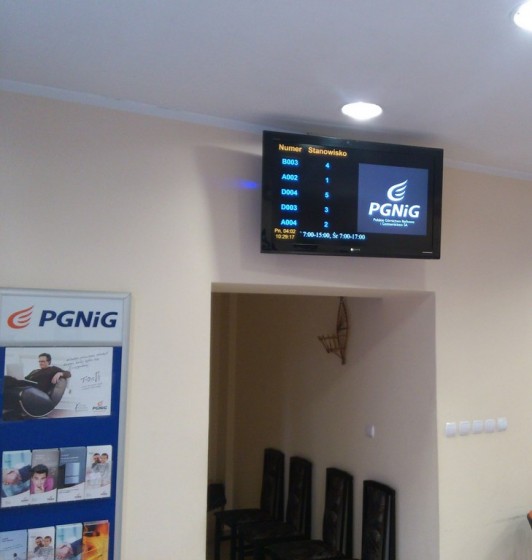 Wyświetlacz główny LCD w poczekalni – PGNiG Jelenia Góra