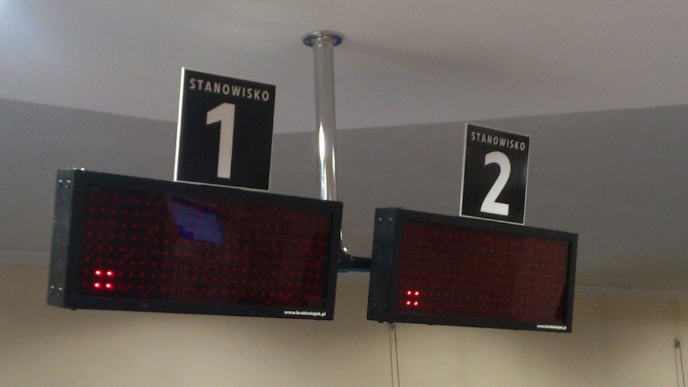 Wyświetlacze stanowiskowe LED z numerami stanowisk – PGNiG Jelenia Góra