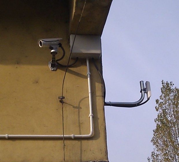 Kamery IP na elewacji hali zakładu – Stomil Poznań